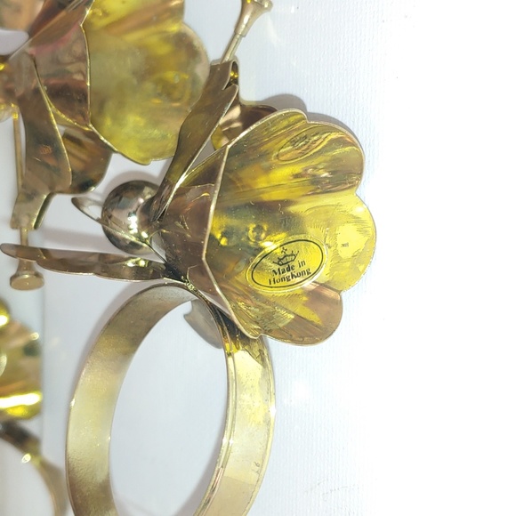 Vintage mid-century bonze and copper Angel candle holders and napkin rings. - Picture 7 of 16